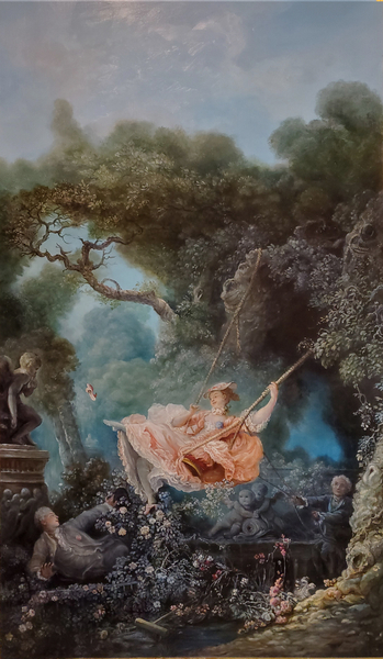 Oil Painting for Lid Front Flap after Fragonard ~Commissioned Art