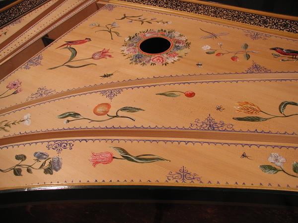 Flemish soundboard painting details