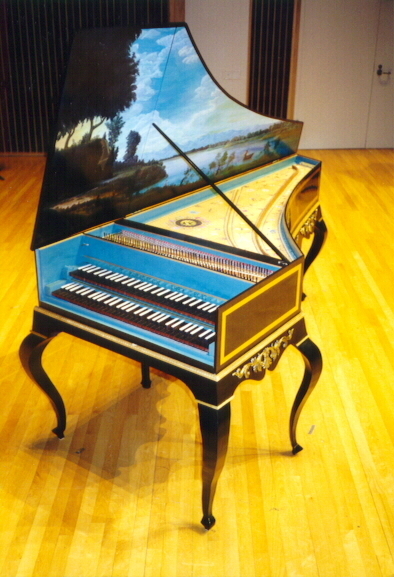 Franco-Flemish Double manual Harpsichord after Couchet/Blanchet/Taskin with Louis XIV stand