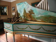 Stehlin harpsichord copy with a Fragonard style lid painting