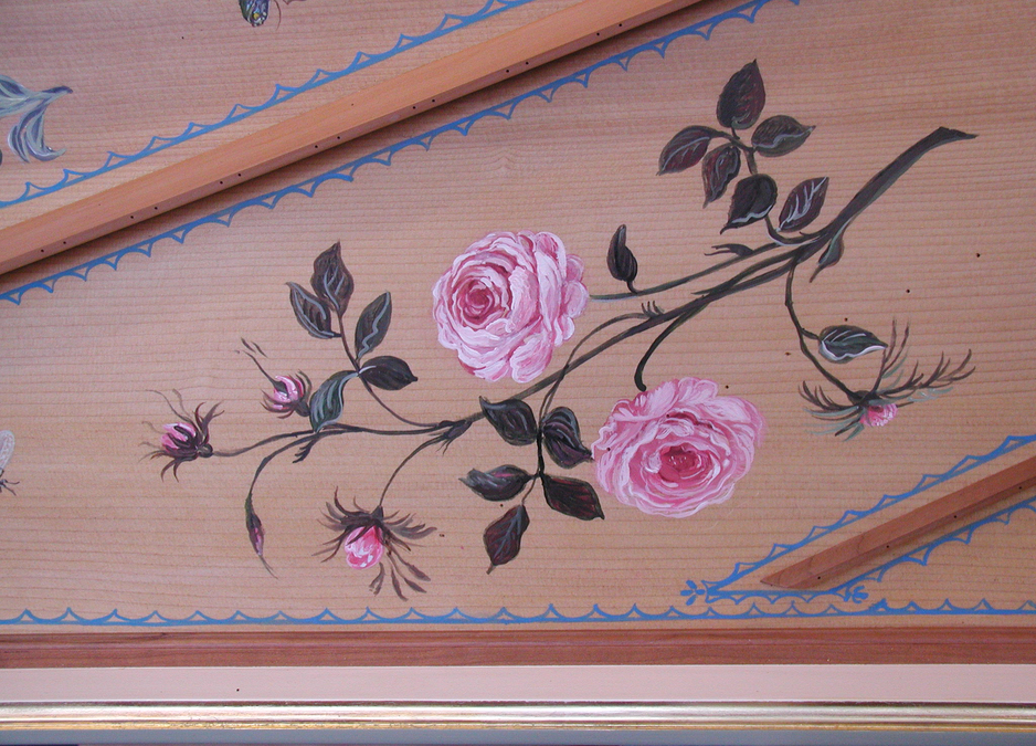 French Soundboard Painting Detail