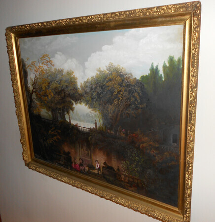 Painting copy  "The Garden of Villa d'Este" also called "The Little Park" after the original by Jean-Honore Fragonard.